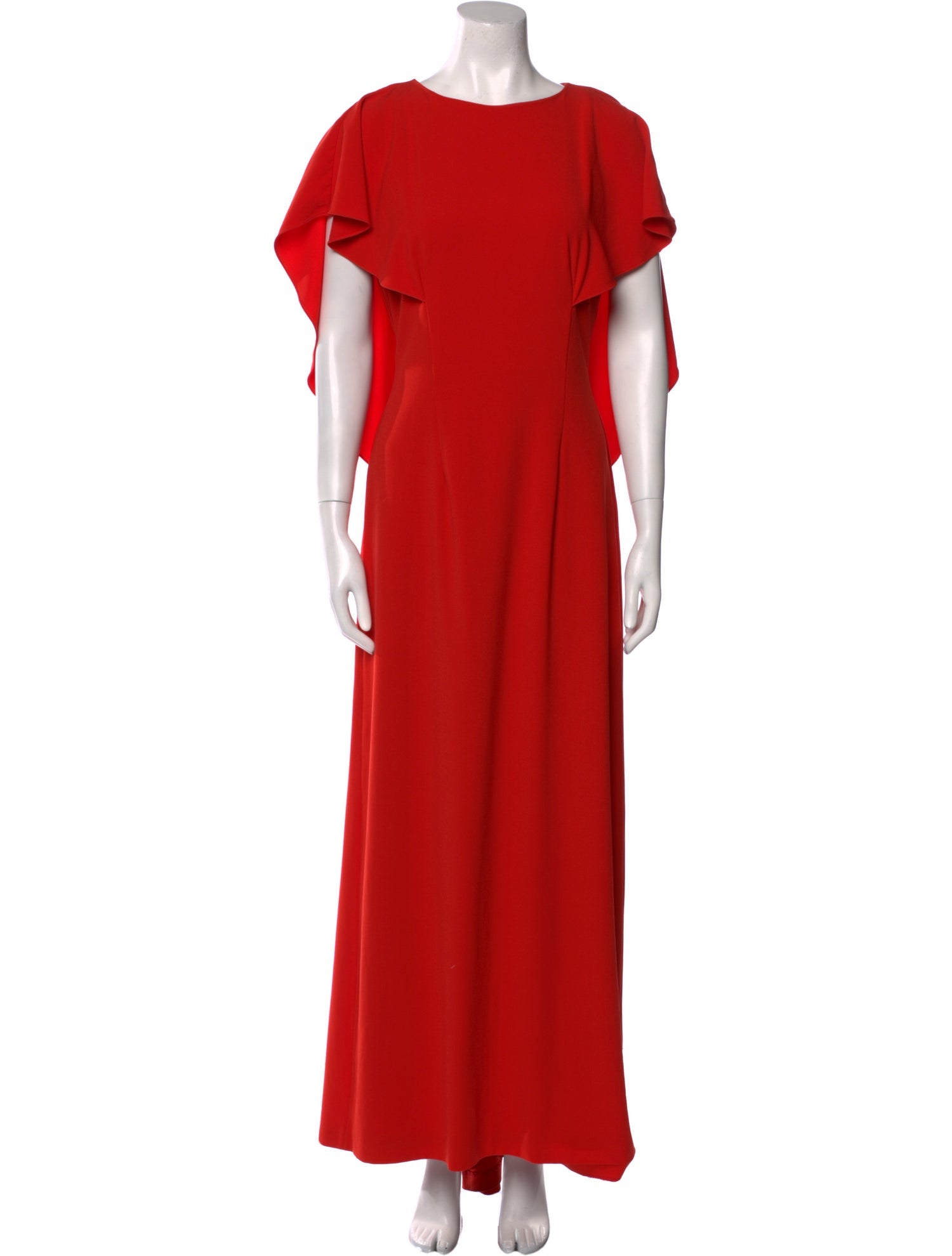 Halston Heritage Crew Neck Long Dress